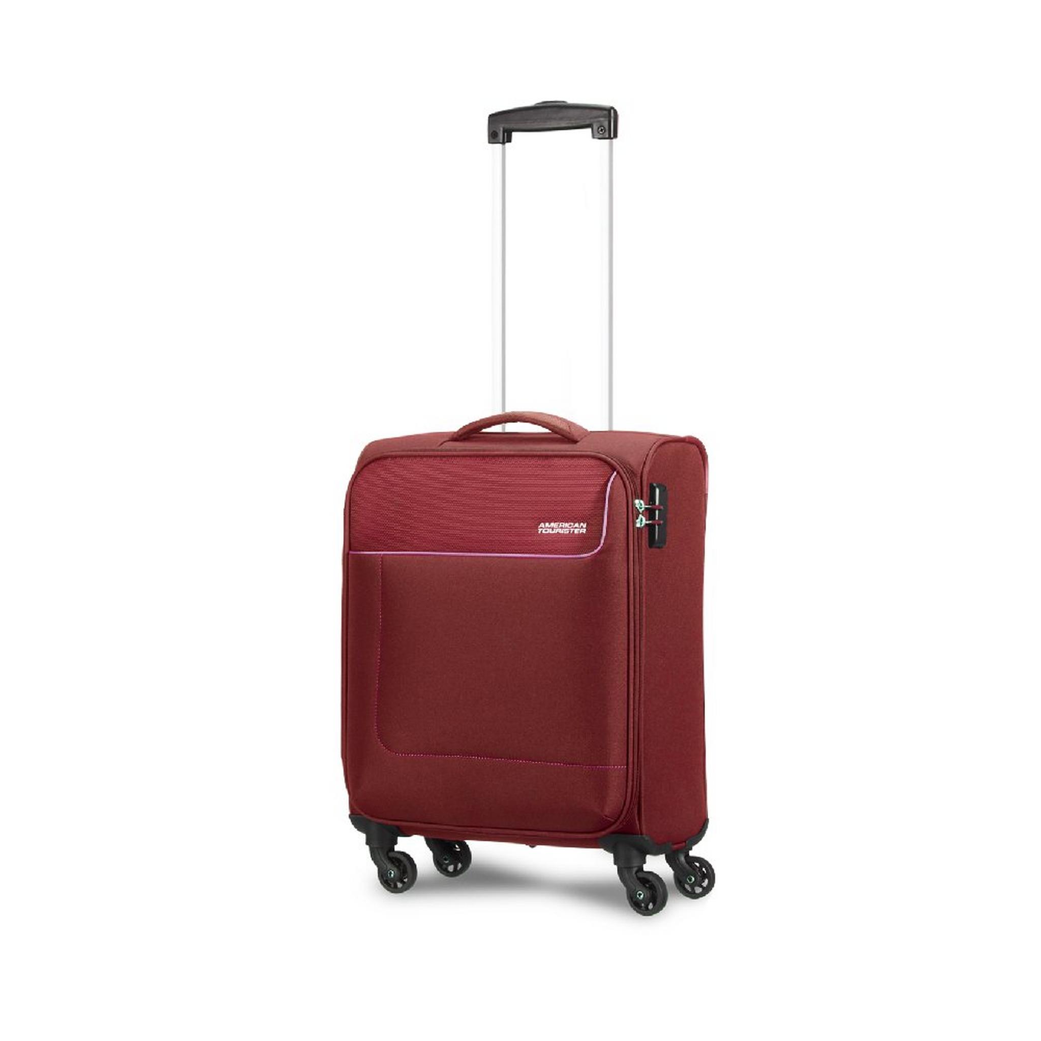 حقيبة سفر جامايكا بجوانب ناعمة وعجلات دوارة 58سم من أمريكان توريستر، 27OX02001- أحمر مارون