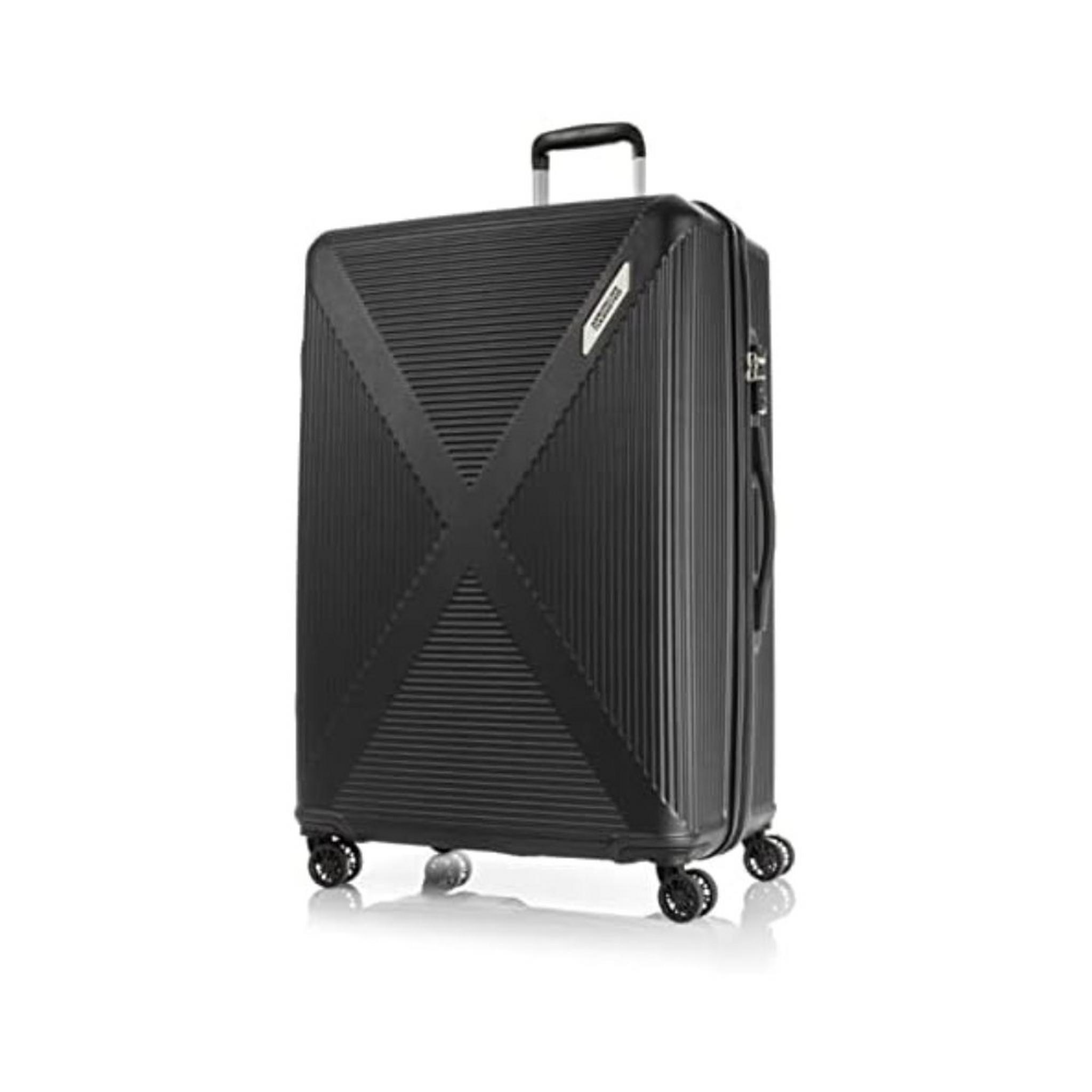 AMERICAN TOURISTER CUATRO Hard Luggage with Spinner Wheels, 68 CM, HN1X09002 – Black