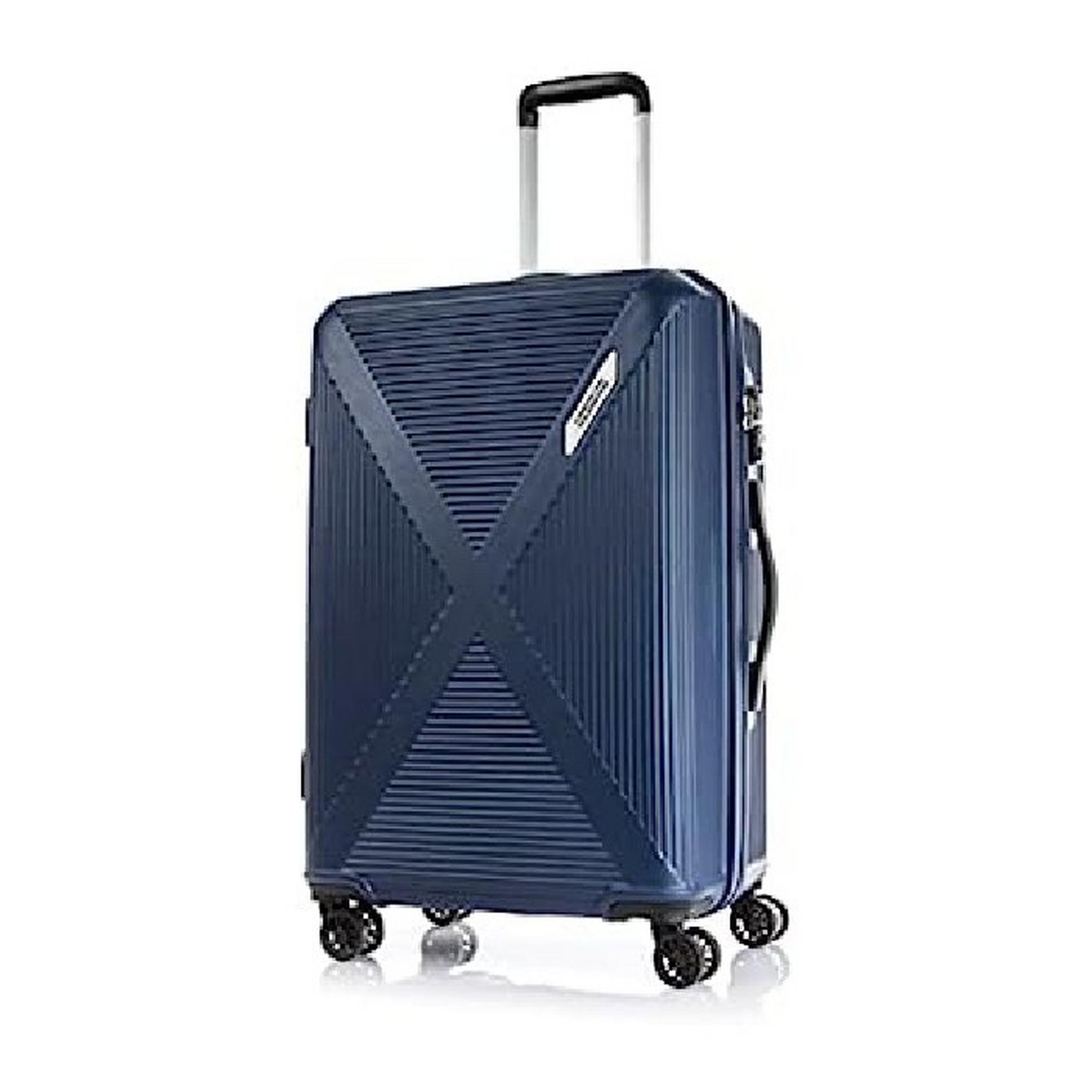 American Tourister Cuatro Hard Luggage with Spinner Wheels, 69 cm, HN1X41002– Navy Blue