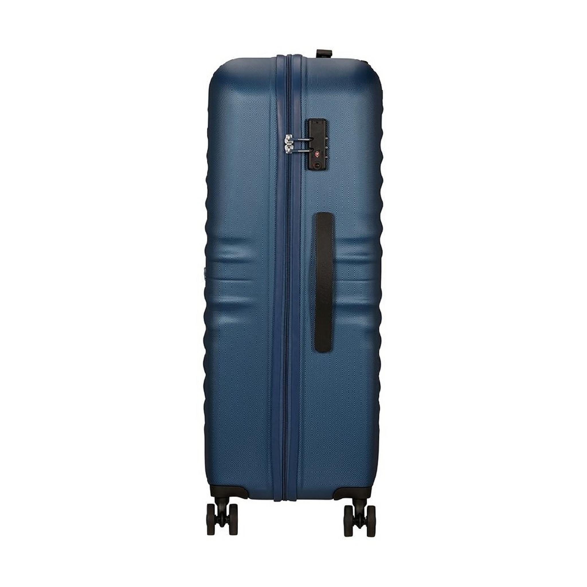 حقيبة سفر تويست ويفز بجوانب صلبة وعجلات دوارة 88سم، QC6X41009 - كحلي غامق