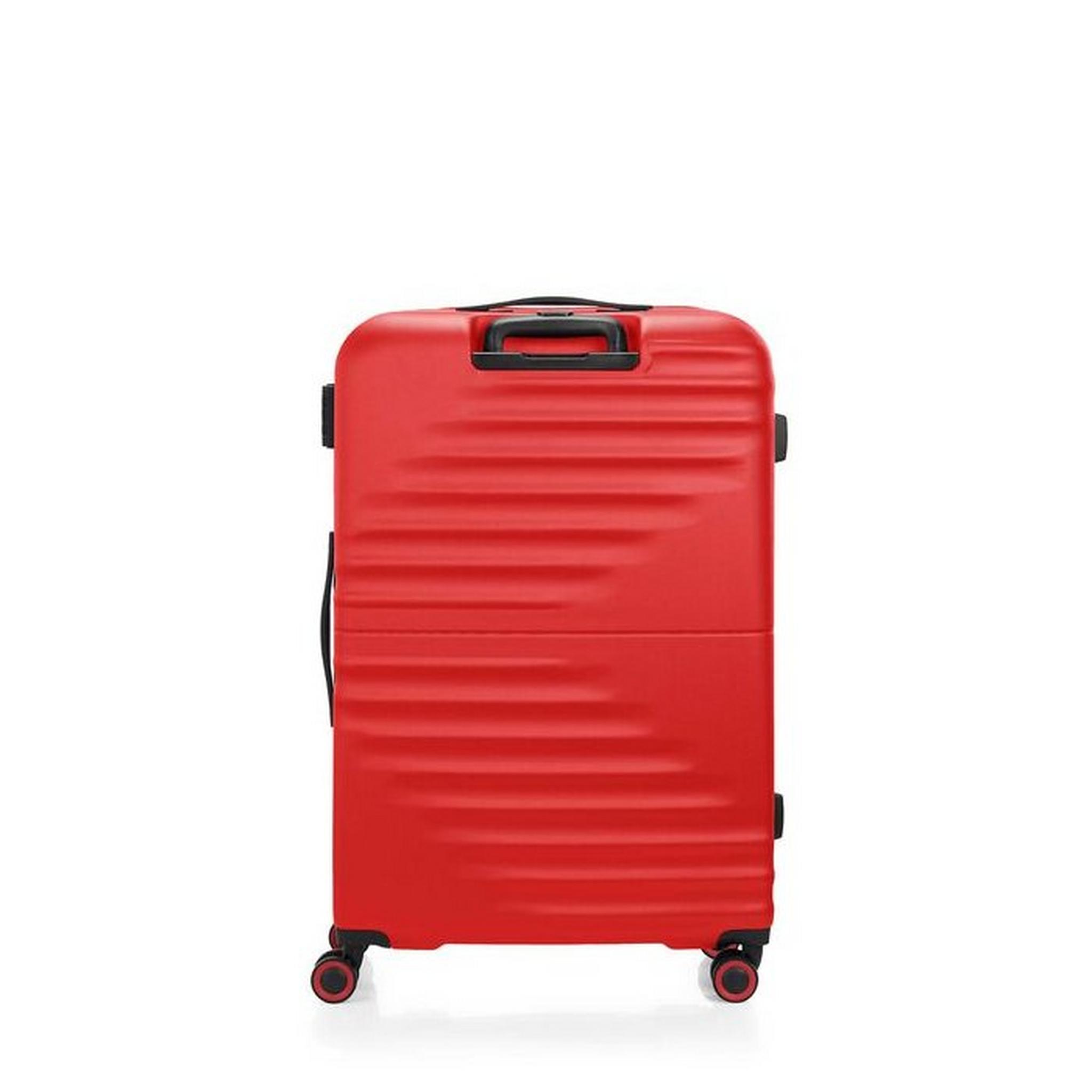 حقيبة سفر تويست ويفز بجوانب صلبة وعجلات دوارة  55سم، QC6X00006 - أحمر فيفيد