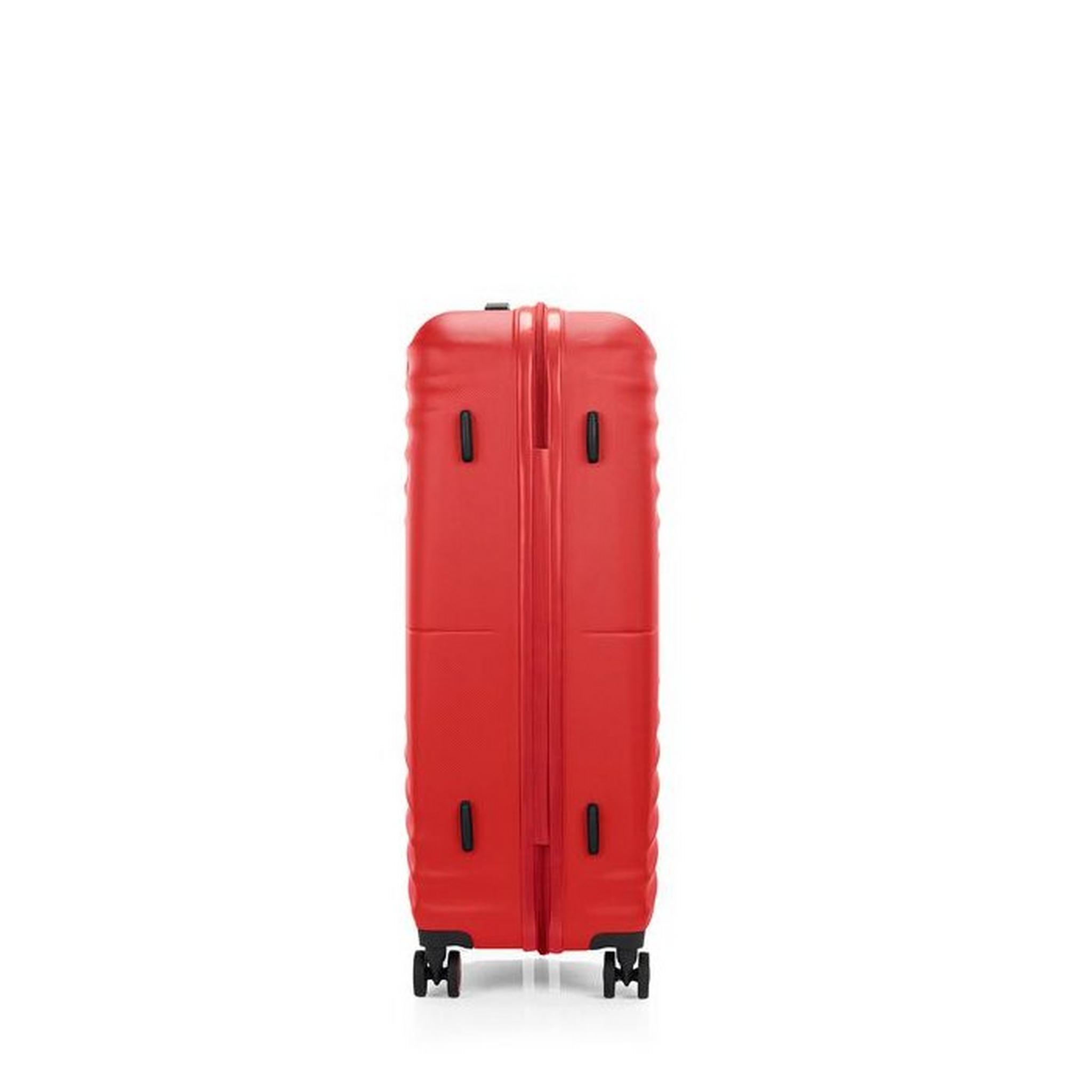 حقيبة سفر تويست ويفز بجوانب صلبة وعجلات دوارة  88 سم، QC6X00009 - أحمر فيفيد