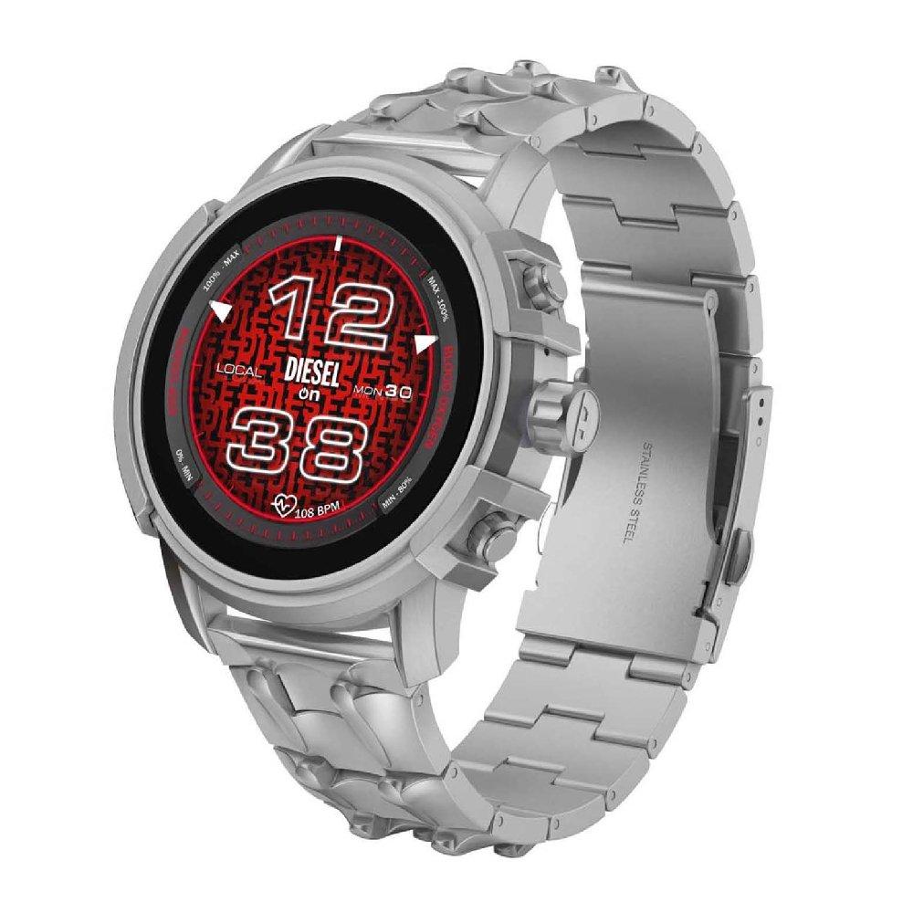 Diesel Smart Watch for Men, Stainless Steel Band, 48mm, DZT2040 - Silver