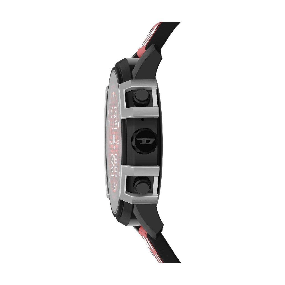 ساعة ديزل الذكية للرجال، حزام من السيليكون، 48 ملم، DZT2041 - أحمر