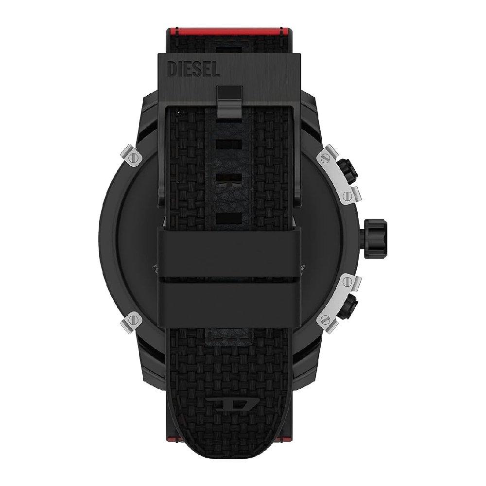 ساعة ديزل الذكية للرجال، حزام من السيليكون، 48 ملم، DZT2041 - أحمر