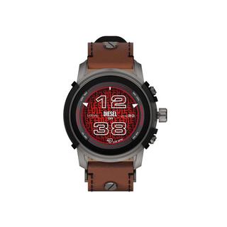 Buy Diesel smart watch for men, leather band, 48mm, dzt2043 - brown in Kuwait