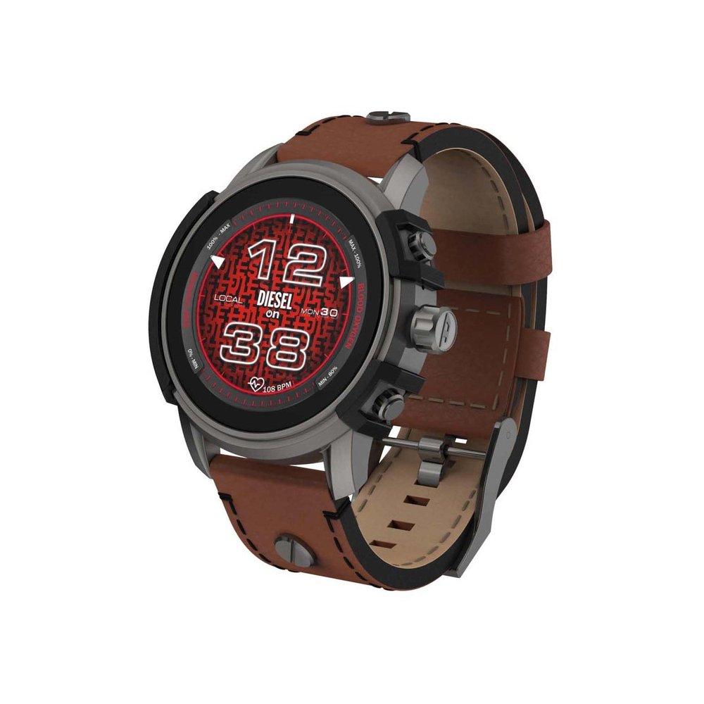 ساعة ديزل الذكية للرجال، 48 ملم، حزام من الجلد، DZT2043 - بني