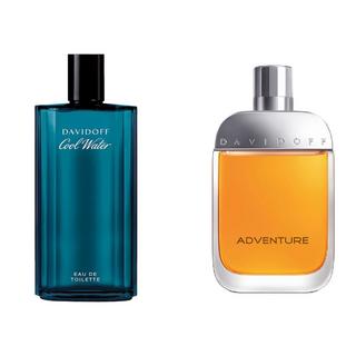 اشتري عطر كوول ووتر حجم 200مل + عطر أدفينتشر حجم 100مل للرجال من دافيدوف – او دي  تواليت في الكويت