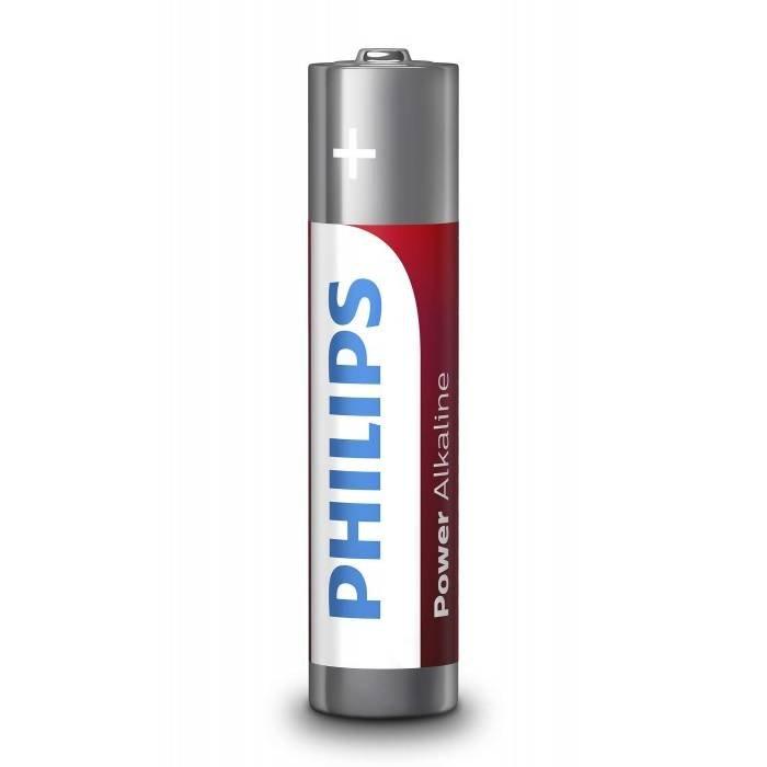 Philips Lighting Power Alkaline AAA 1.5V Batteries, 2pcs - LR03P2B/97