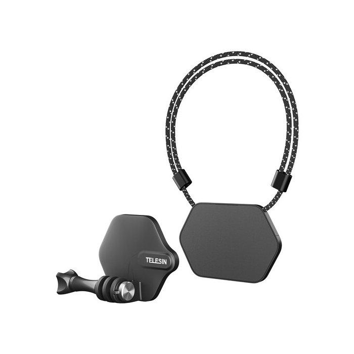 TELESIN Magnetic Bracket Halter Set for Action Cameras, TE-MMK-002 - Black