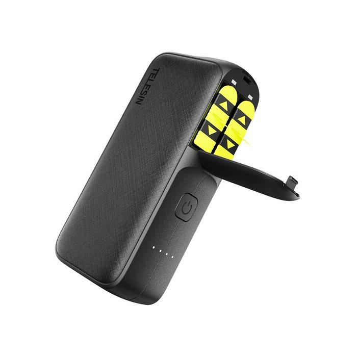 TELESIN Storage Charging Box Power Bank for GoPro Battery, GP-PB-001 - Black