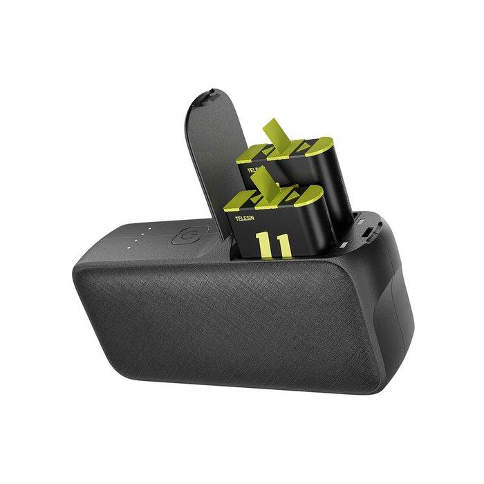 TELESIN Storage Charging Box Power Bank for GoPro Battery, GP-PB-001 - Black