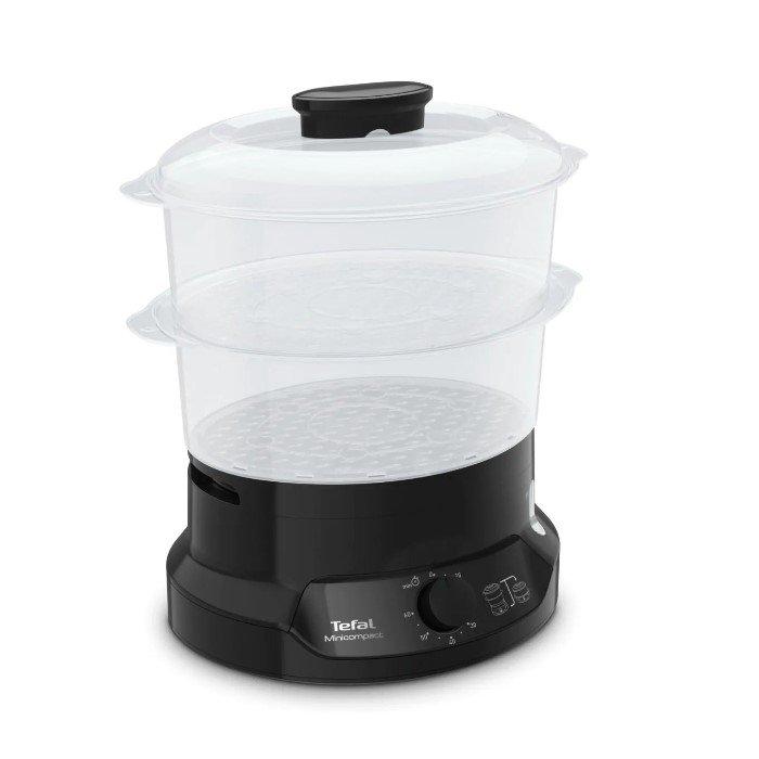 جهاز طهي البخار الصغير تفال، 800 واط، 6 لتر، VC139865 - أسود