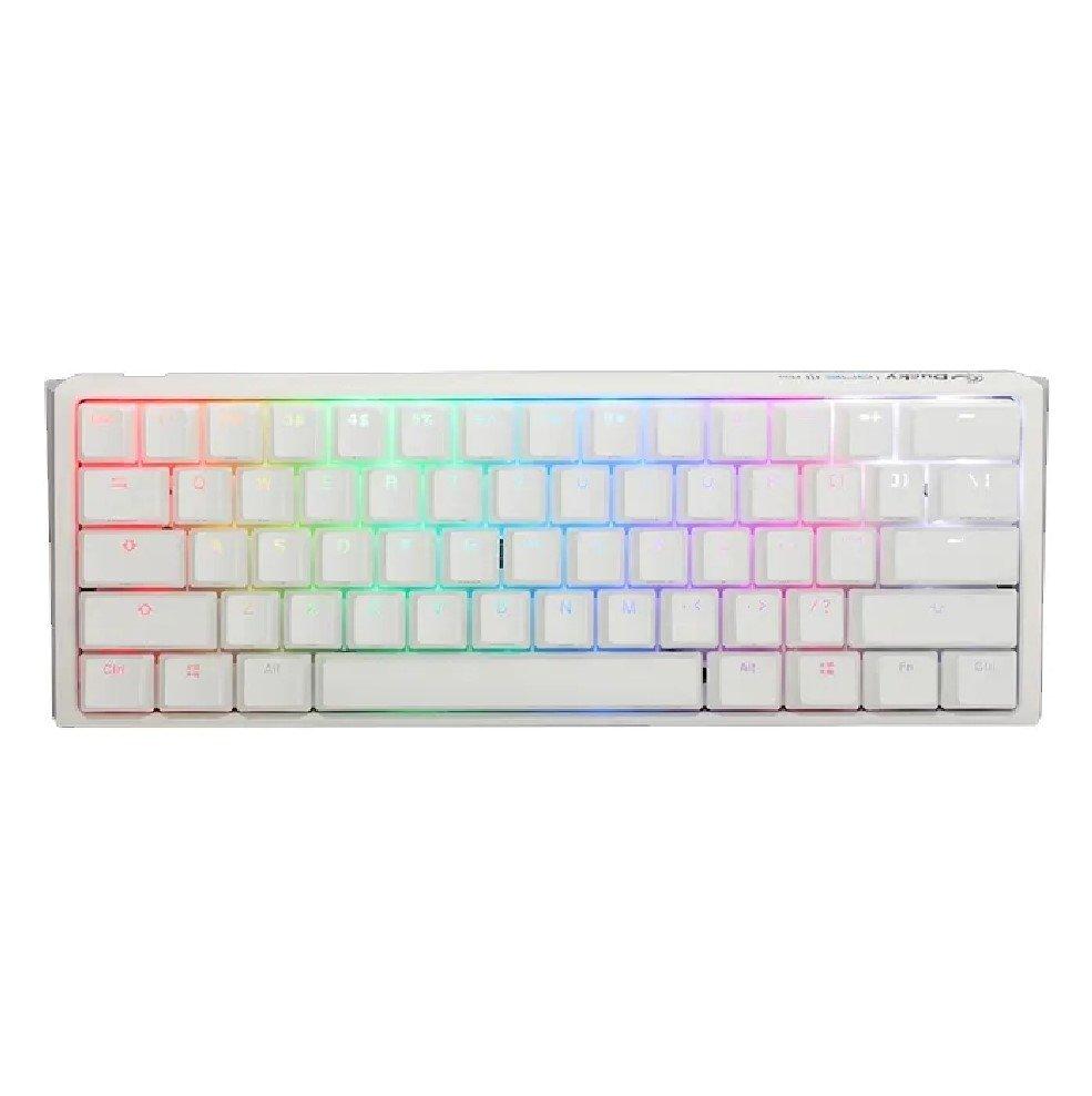 Ducky One 3 Mini Hot-Swap Mechanical Gaming Keyboard, Red RGB Switch, DKON2161ST-RUSPDAWWWWC1– Aura White
