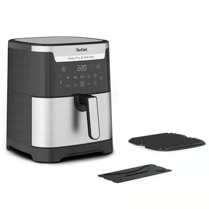 Tefal Easy Fry & Grill 2-in-1 XXL Air Fryer, 1850W, 6.5L, EY801D27-Black/Silver
