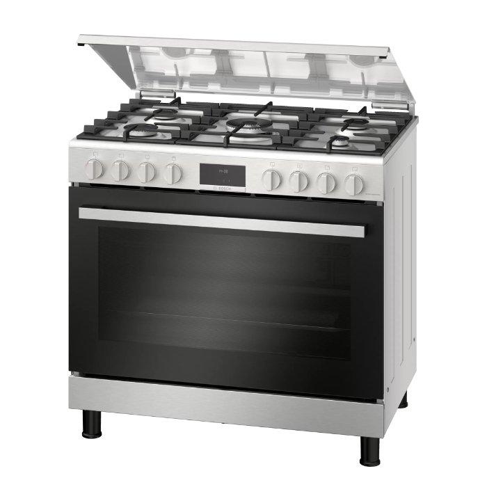 Bosch 5 Burners Gas Cooker, 90X60 CM Stainless Steel Xcite