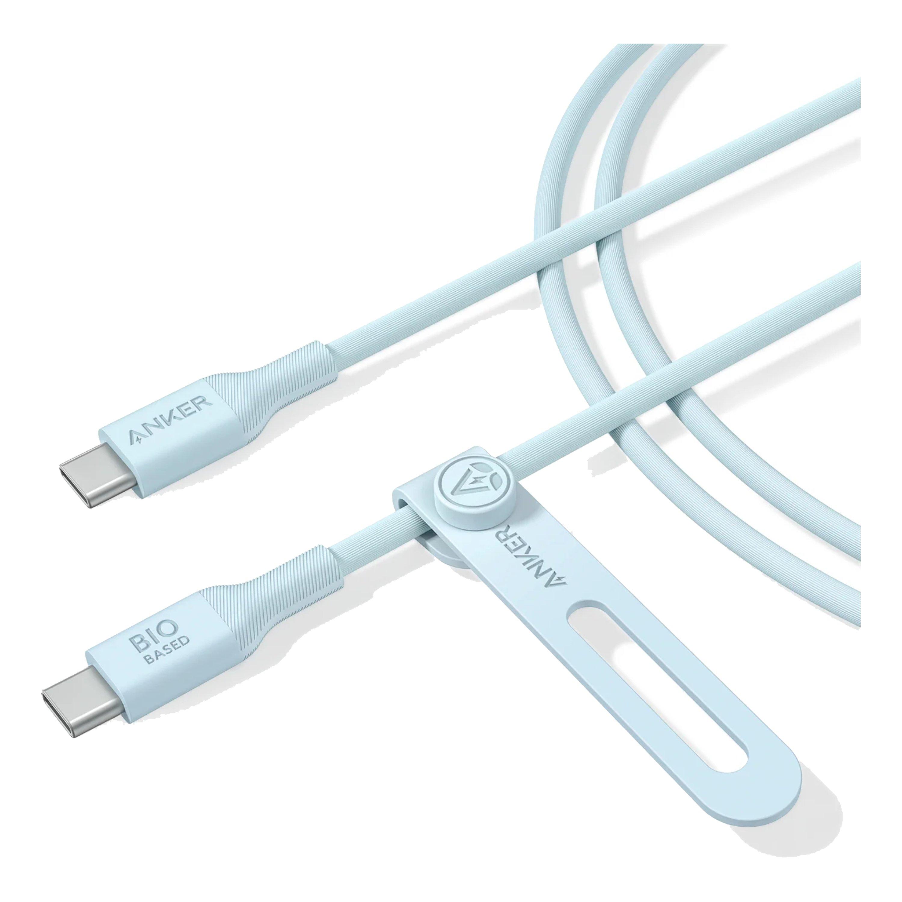 Anker 544 USB-C to USB-C Cable 140W (Bio-Based) (0.9m/3ft), A80F1H31 - Blue