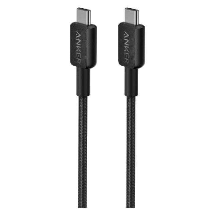 Anker 322 USB-C to USB-C Cable Braided (0.9m), A81F5H11 - Black