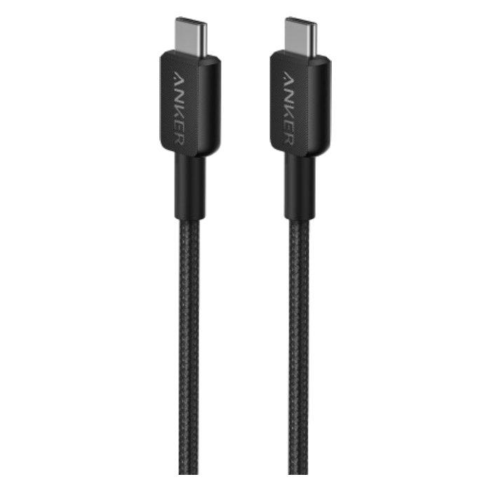 Anker 322 USB-C to USB-C Braided Cable (1.8m), A81F6H11 - Black