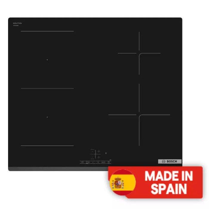 Buy Bosch series 4 induction hob, 60 cm, surface mount without frame, pwp63kbb6e - black in Kuwait