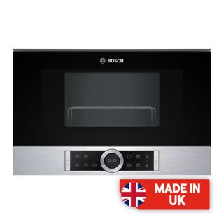 Buy Bosh series 8 built-in microwave, 900w, 20l, bel634gs1m - stainless steel in Kuwait