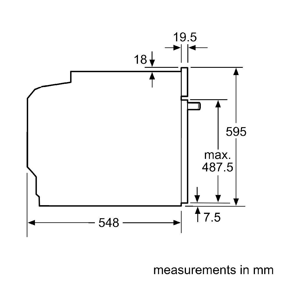 فرن مدمج من بوش، 60 * 60 سم، HBG6764S6M - ستانلس ستيل