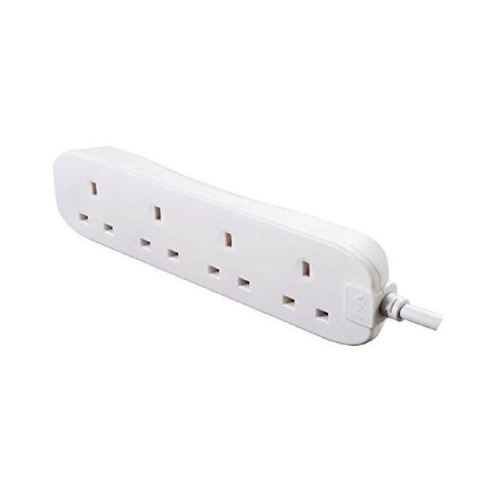 MASTERPLUG 4 WAY Power Extension 3M, BFG3-MS – White