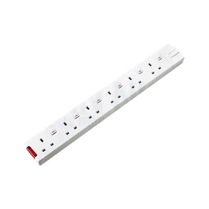 Buy Masterplug 6 way power extension, 5m, swg65-04 – white in Kuwait