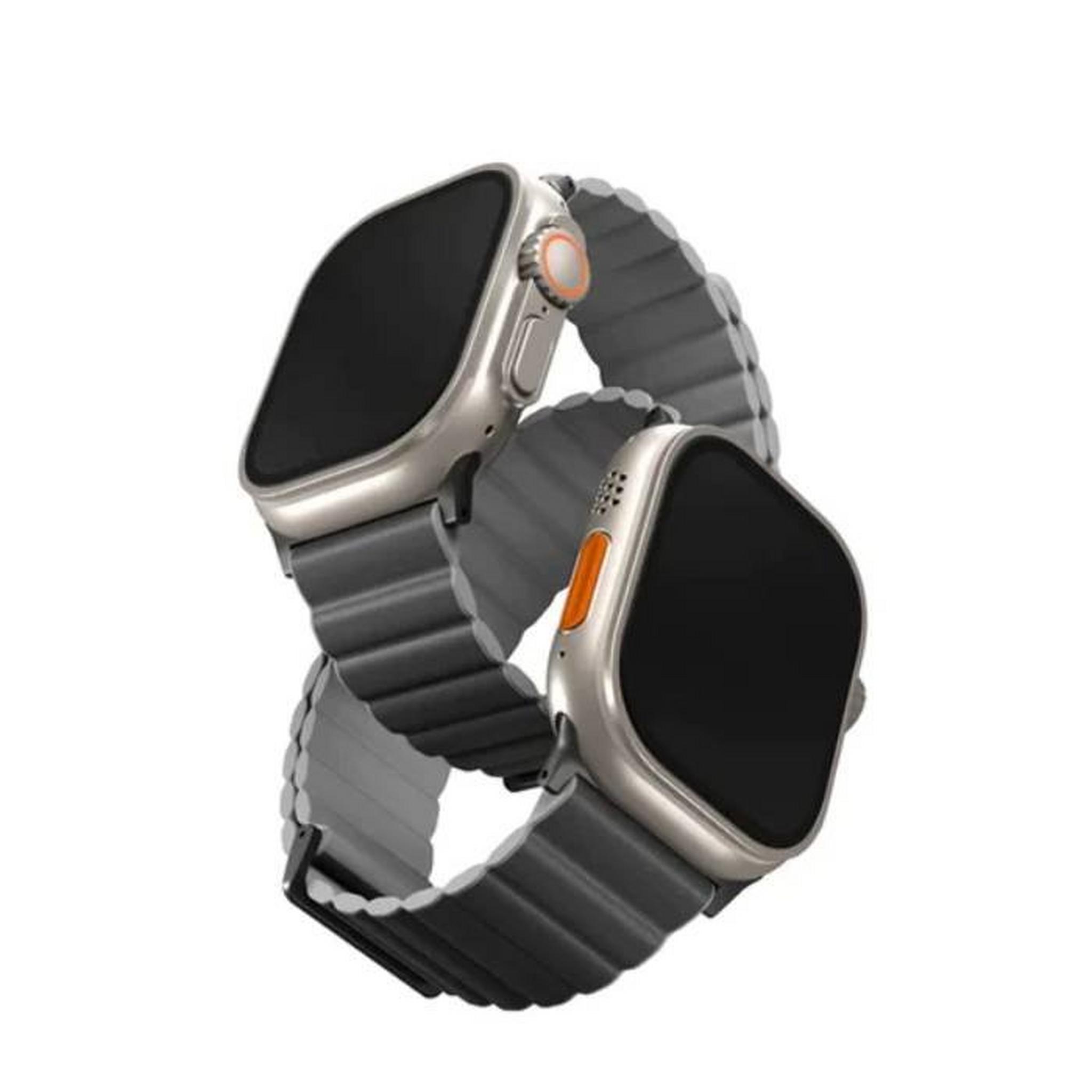 Uniq Reversable Apple Watch Strap, 49/45/44/42 mm – Black/Grey