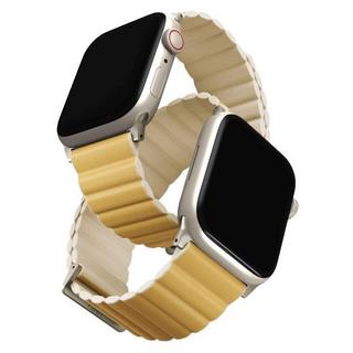 Buy Uniq reversable apple watch strap, 49/45/44/42 mm – yellow/ivory in Kuwait