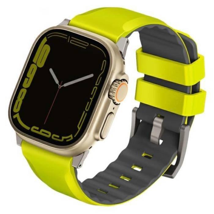 Buy Uniq linus apple watch silicon strap, 49/45/44/42 mm – green in Kuwait