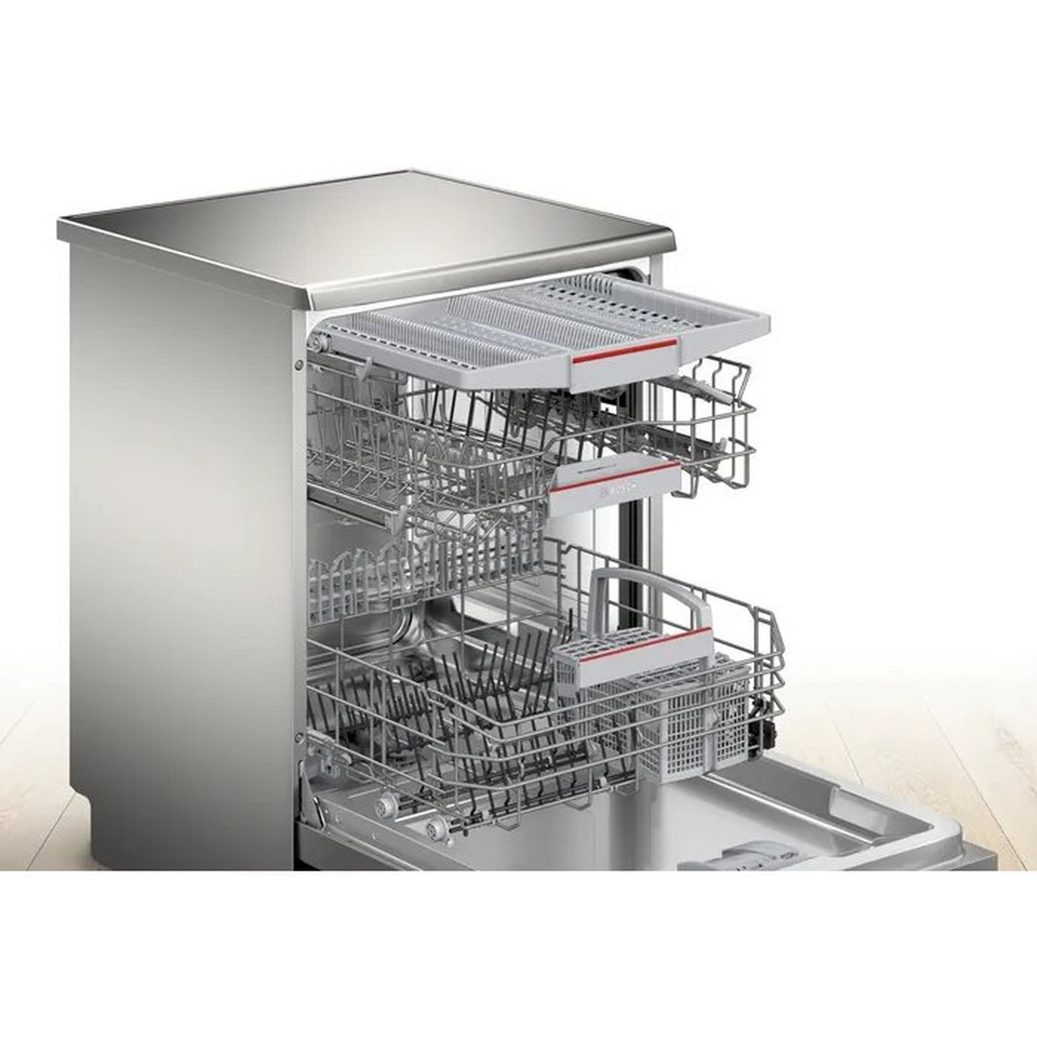 BOSCH Series 4 Free-Standing Dishwasher, 6 Programs, 14 Setting, SMS4ECI26M – Silver