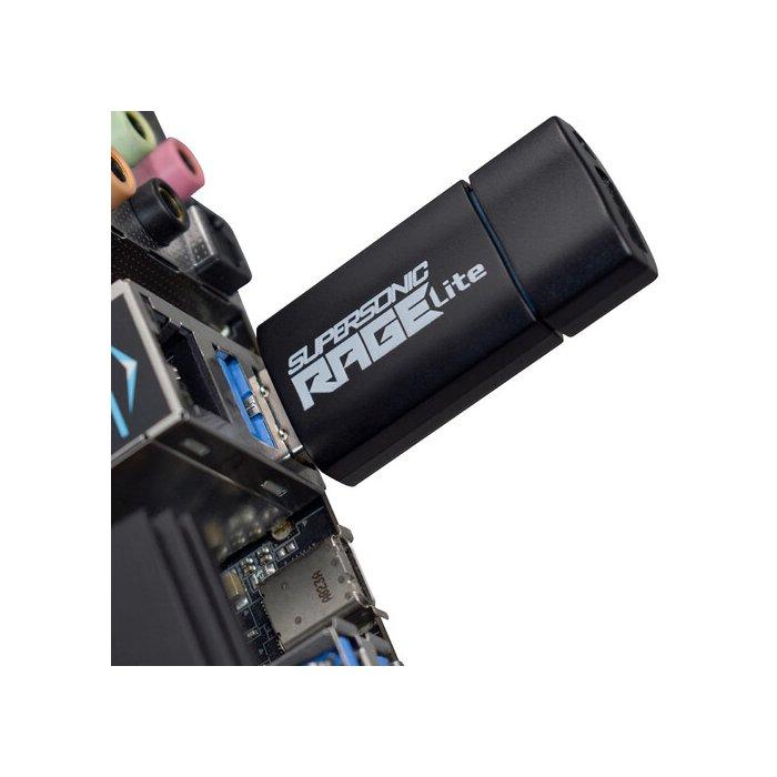 Patriot Supersonic Rage Lite USB 3.2 Flash Drive, 64GB, Gen 1, PEF64GRLB32U