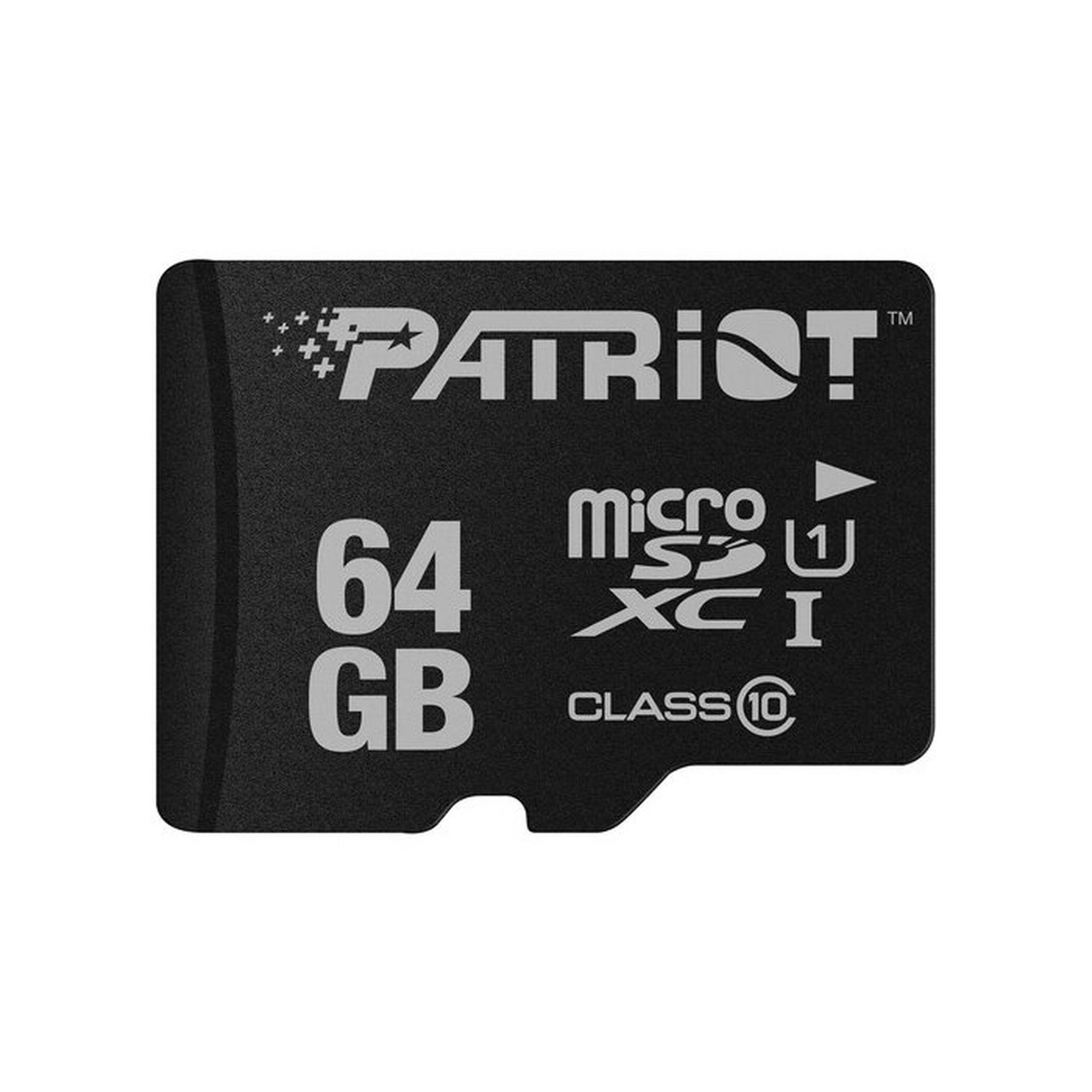 Patriot 64GB LX Series UHS-I microSDXC Memory Card, PSF64GMCSDXC10