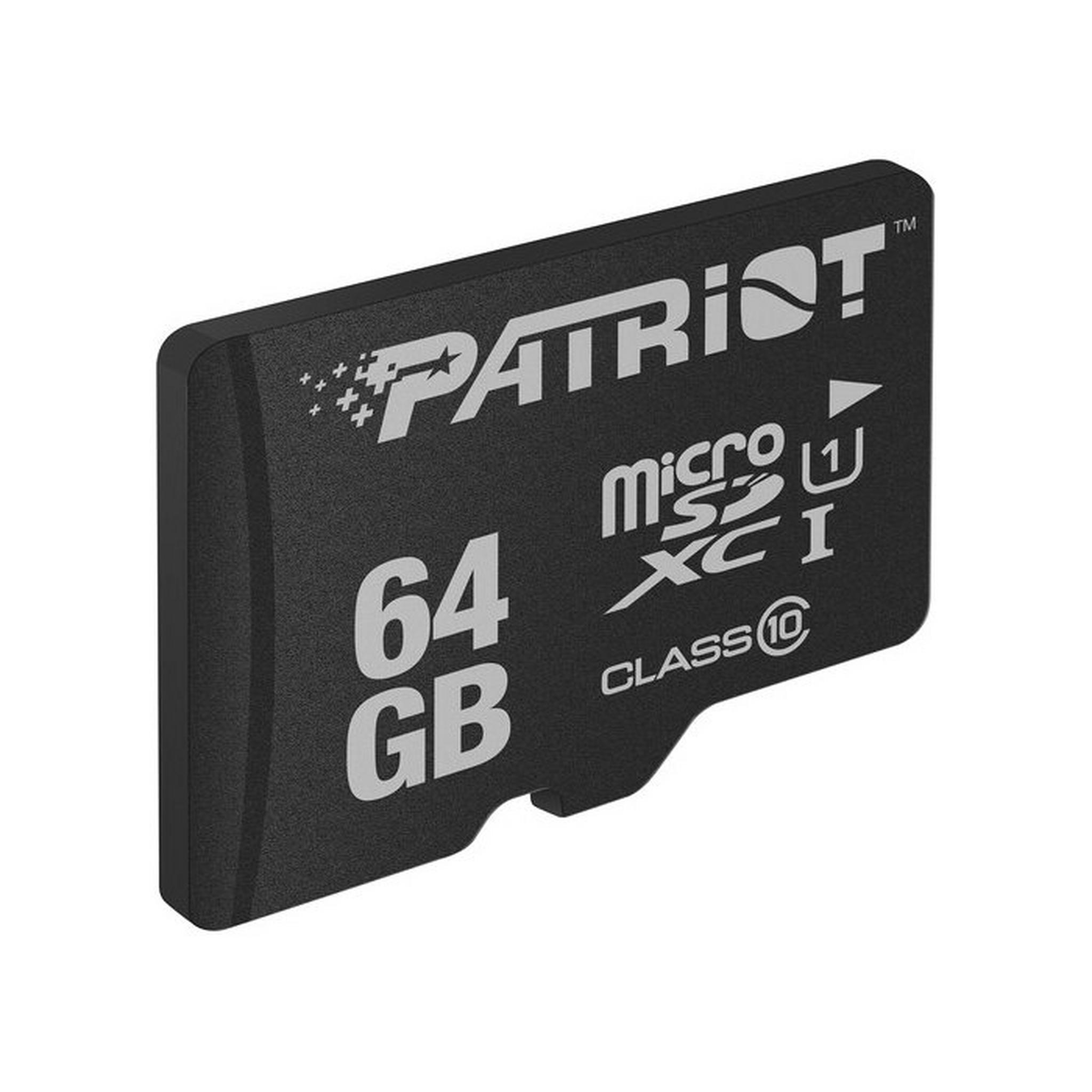 Patriot 64GB LX Series UHS-I microSDXC Memory Card, PSF64GMCSDXC10