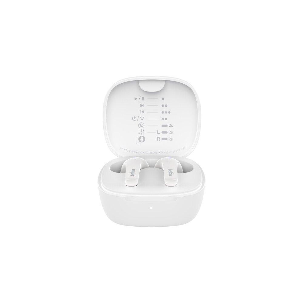 BELKIN SoundForm Motion True Wireless Earbuds, Bluetooth 5.3, AUC010btWH– White