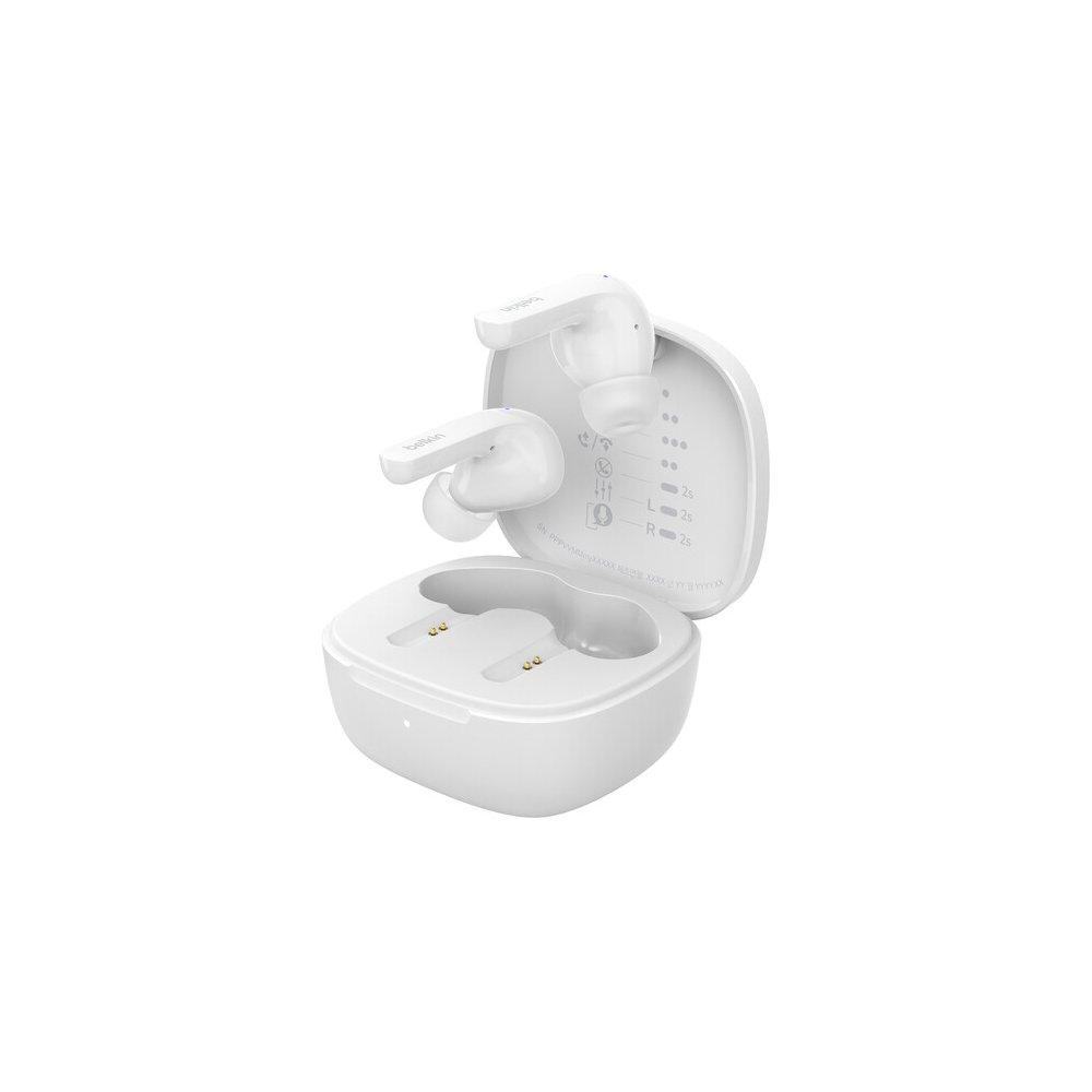 BELKIN SoundForm Motion True Wireless Earbuds, Bluetooth 5.3, AUC010btWH– White