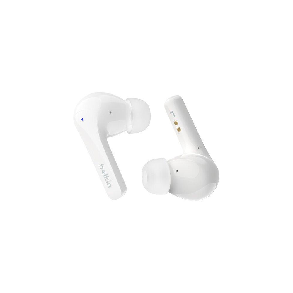 BELKIN SoundForm Motion True Wireless Earbuds, Bluetooth 5.3, AUC010btWH– White