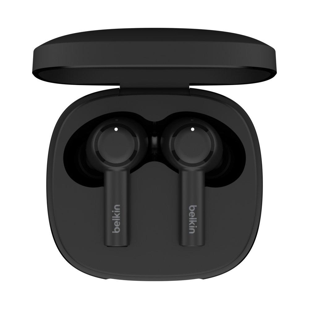 سماعات ايربودز ساوند فورم بلس ترو اللاسلكية من بيلكن، اتصال بلوتوث، AUC007btBLK – أسود