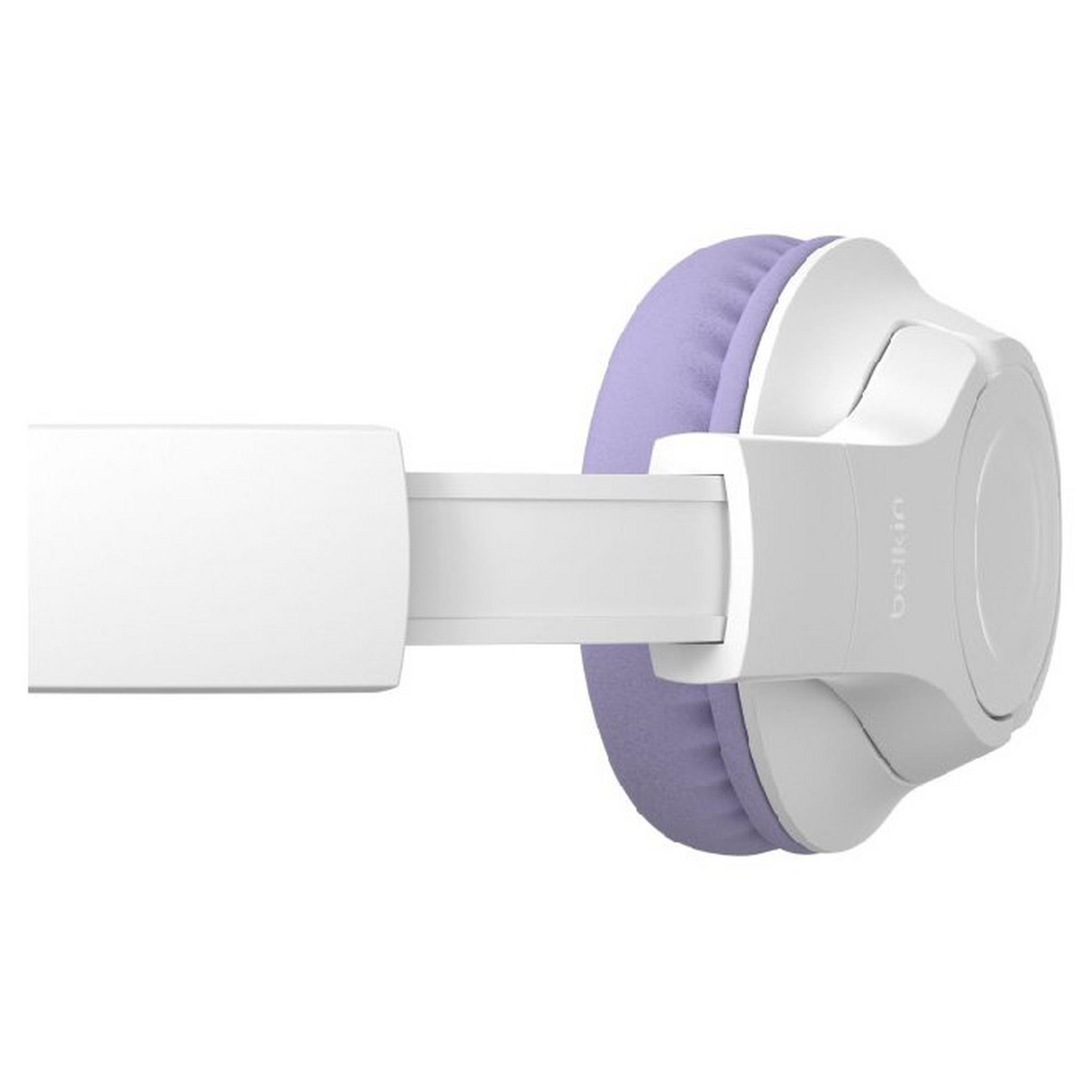 BELKIN SoundForm Inspire True Wireless Headset for Kids, Bluetooth, AUD006btLV – Lavender