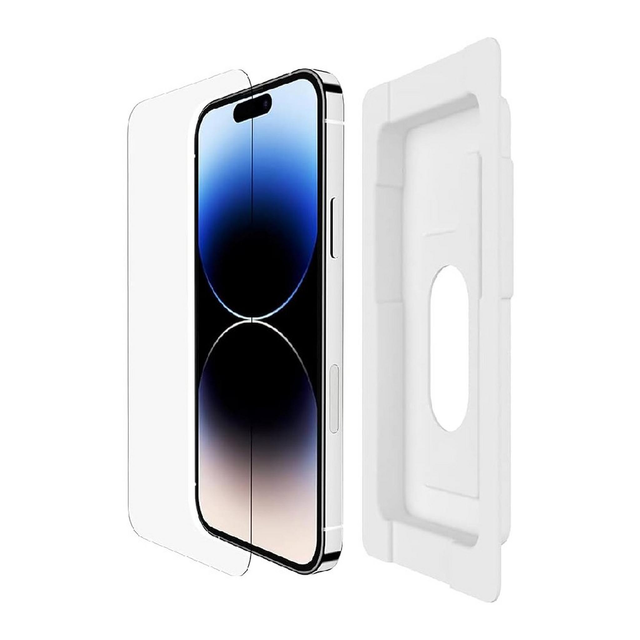 BELKIN Screen Protector Ultrgls AMT for 6.1-inch iPhone 15 Pro, OVA133zz – Clear