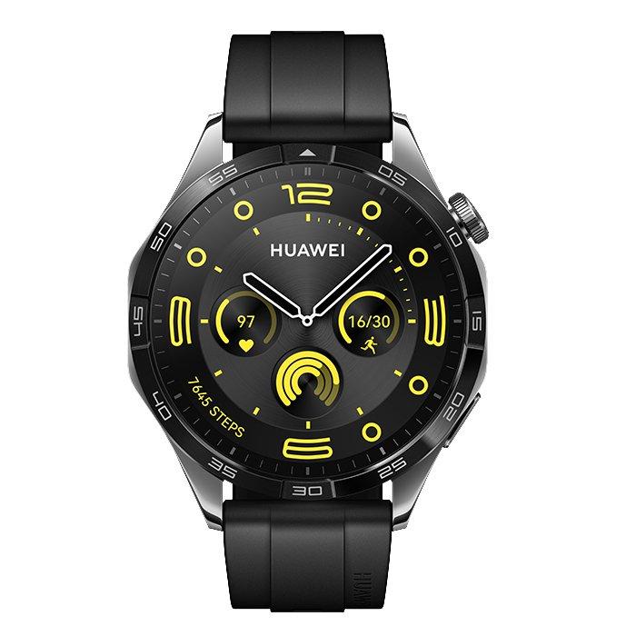 Buy Huawei watch gt4, 46mm, stainless-steel body, stainless-steel starp - black in Kuwait