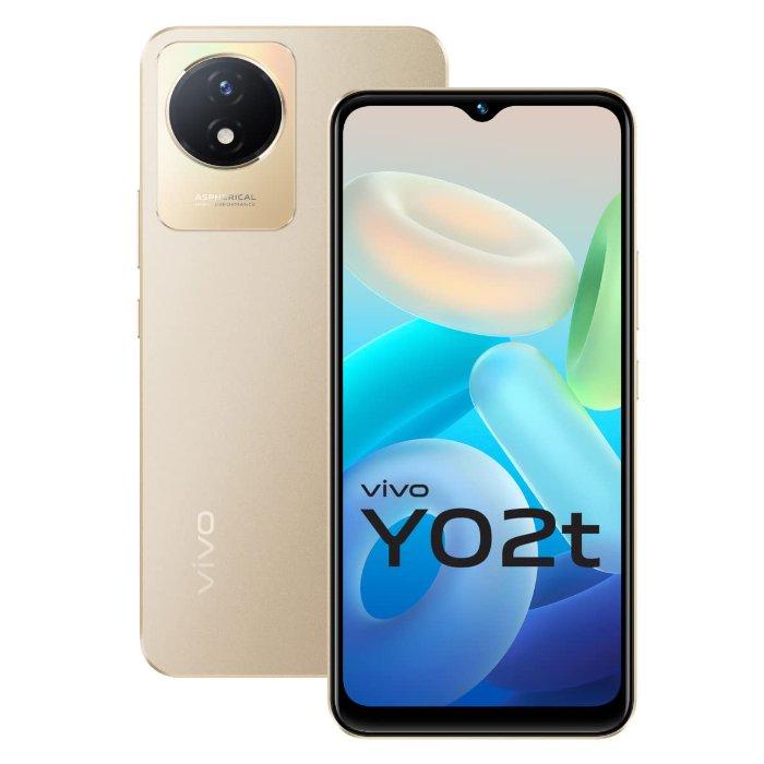 Vivo Y02T Phone, 6.51-inch, 4GB RAM, 64 GB - Sunset Gold