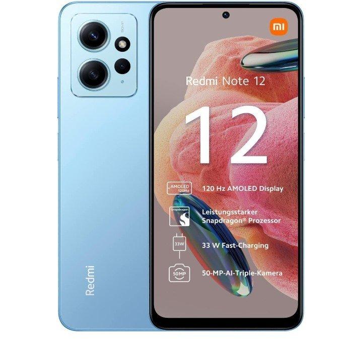 Xiaomi Redmi Note 12, 6.67-Inch, 256GB, 8GB RAM, 4G Phone - Blue