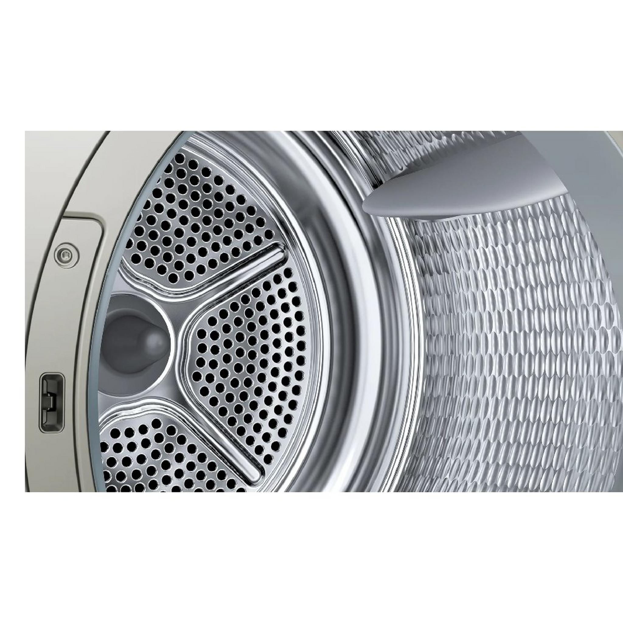 Bosch Front Load Heat Pump Tumble Dryer 9 kg, WQG2410XGC - Silver inox