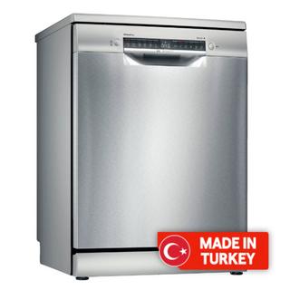 Buy Bosch series 4 free-standing dishwasher, 6 programs,13 places setting, sms4hmi26m - sil... in Kuwait