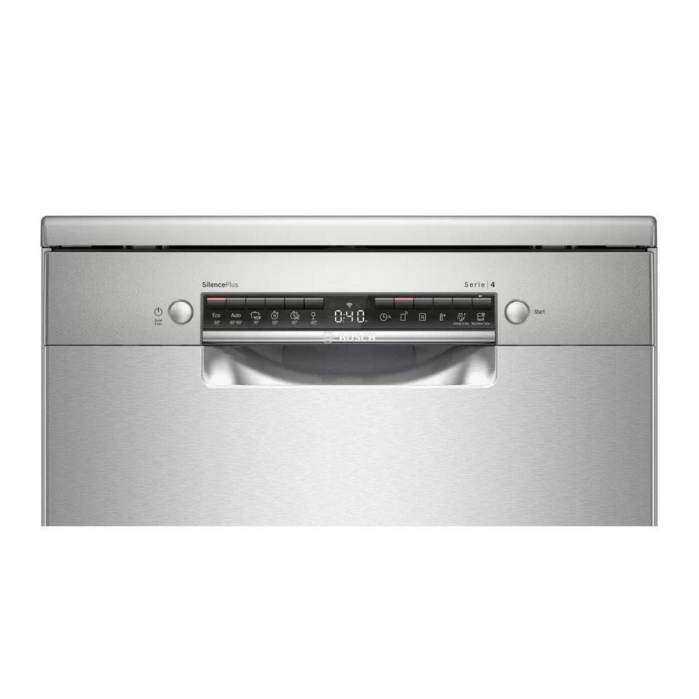 BOSCH Series 4 Free-Standing Dishwasher, 6 Programs,13 Places Setting, SMS4HMI26M - Silver Inox