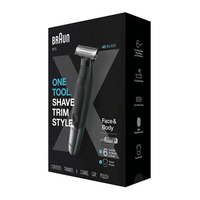 Braun One Blade Hybrid Beard & Stubble Trimmer, Electric Shaver for Men, XT5200 - Black