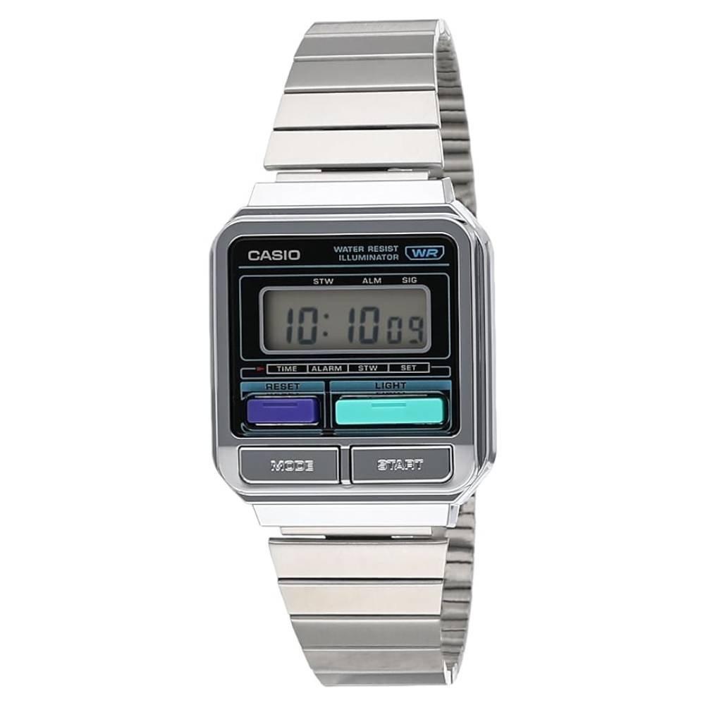 Casio GLU Key Model For Men, Digital, 41 MM, A120WE-1ADF – Silver