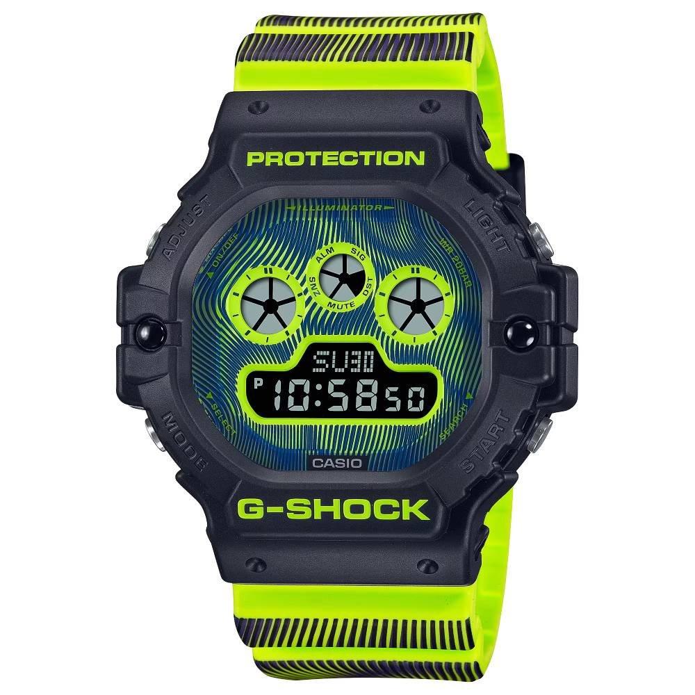 Buy Casio g-shock youth watch for men, digital, 51 mm, dw-5900td-9dr – yellow in Kuwait